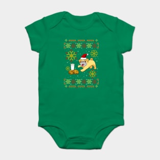 Pug Ugly Christmas Sweater Funny Humor Baby Bodysuit